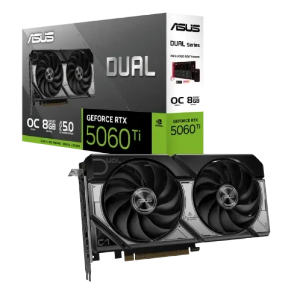 ASUS Dual GeForce RTX 5060 Ti 8GB GDDR7 OC Edition Graphics Card